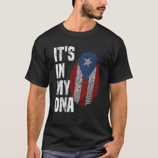 T-shirt C'EST DANS MON ADN Drapeau de Porto Rico Fierté Po