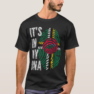 T-shirt C'EST DANS MON ADN Drapeau Dominique Hommes Femmes