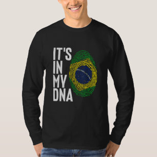 T-shirt C'est dans mon ADN Drapeau du Brésil Sport Fierté