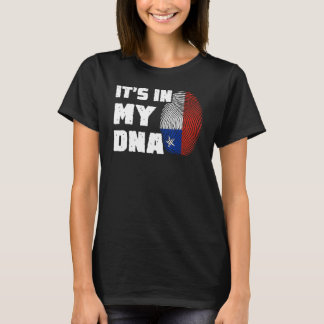 T-shirt C'est dans mon ADN Drapeau du Chili Empreinte digi