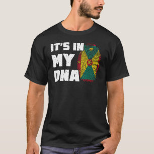 T-shirt C'est dans mon ADN Drapeau Grenade Empreinte Homme