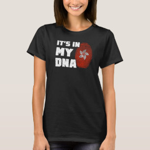 T-shirt C'est dans mon ADN Drapeau Hong Kong empreintes di