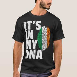 T-shirt C'EST DANS MON ADN Drapeau irlandais Irlande Fête