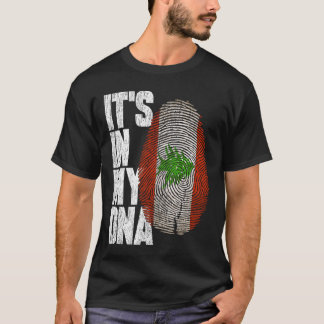 T-shirt C'est dans mon ADN drapeau libanais Fier Liban