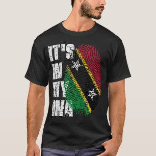 T-shirt C'EST DANS MON ADN Drapeau St Kitts Drapeau Cadeau