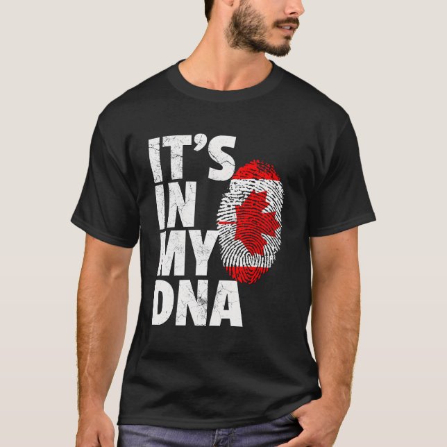 T-shirt C'Est Dans Mon Adn Drôle Cadeau Drôle Canadien Can (Devant)