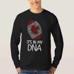 T-shirt C'est dans mon ADN Empreinte de drapeau canadien