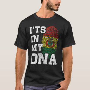 T-shirt C'est dans mon ADN, empreintes digitales bolivienn