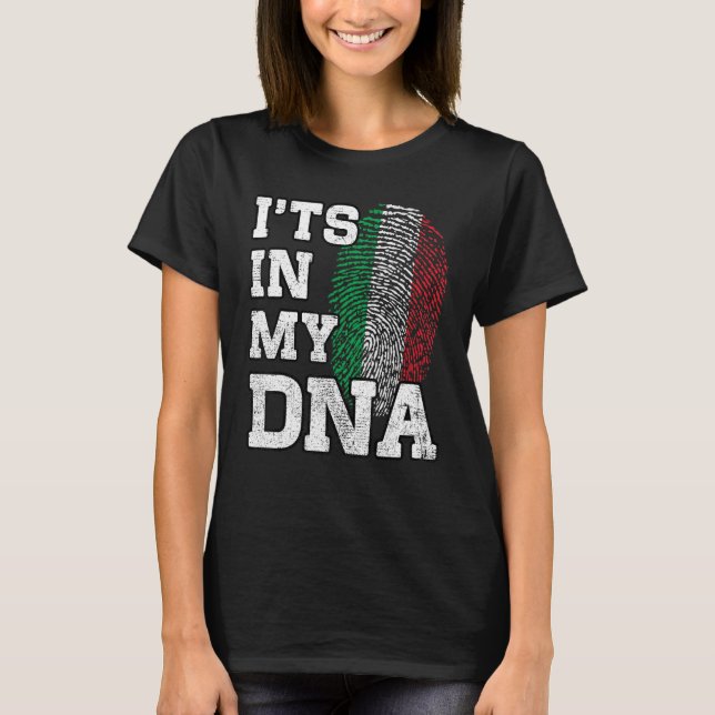 T-shirt C'est dans mon ADN empreintes digitales italiennes (Devant)