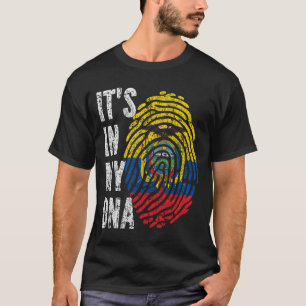 T-shirt C'EST DANS MON ADN Equateur Drapeau Hommes Femmes