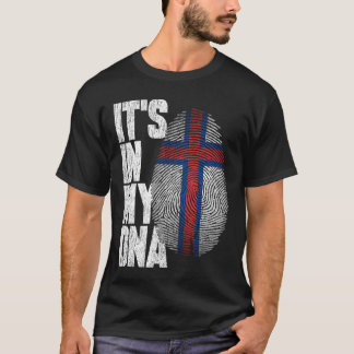 T-shirt C'est dans mon ADN Féroé Fier Féroé drapeau