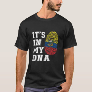 T-shirt C'est dans mon ADN Fier Équatorien Drapeau de l'Éq