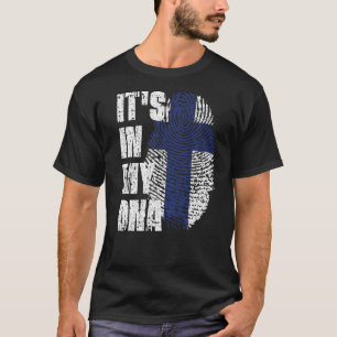 T-shirt C'est dans mon Adn Finlande Drapeau finnois