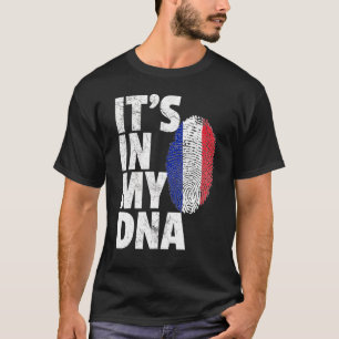 T-shirt C'est dans mon Adn Français France Drapeau Souveni