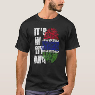 T-shirt C'est dans mon Adn Gambie drapeau Gambie Gambie Ga