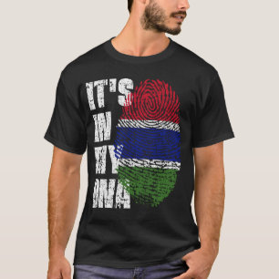 T-shirt C'EST DANS MON ADN Gambie Drapeau Garçon Cadeau Fi