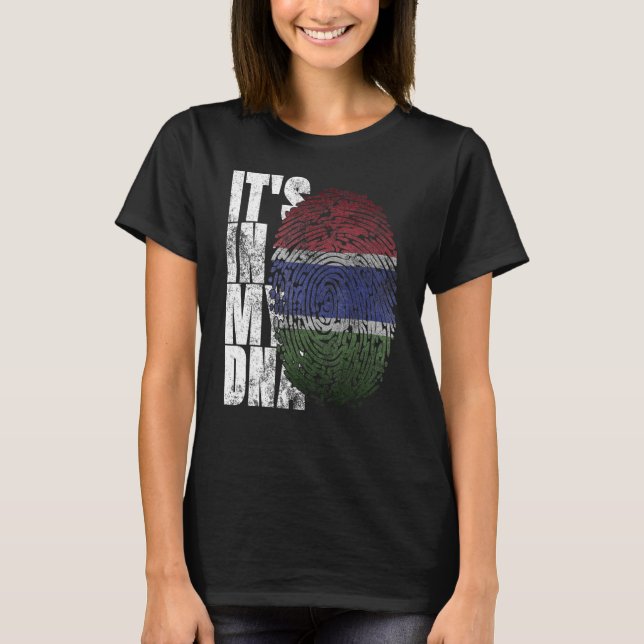 T-shirt C'est dans mon Adn Gambie Graphic Pour les Hommes  (Devant)