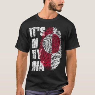 T-shirt C'EST DANS MON ADN Groenland Drapeau garçon fille 