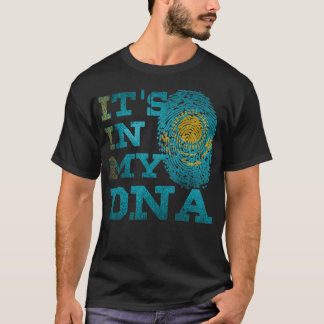 T-shirt C'est dans mon ADN Héritage kazakh Drapeau du Kaza