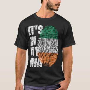 T-shirt C'EST DANS MON ADN Irlande Drapeau garçon fille ca