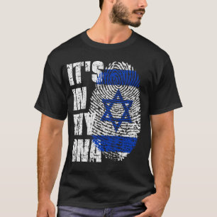 T-shirt C'EST DANS MON ADN Israël Drapeau garçon fille cad