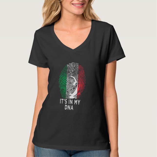 T-shirt C'Est Dans Mon Adn Italie Drapeau Italien Hommes F (Devant)