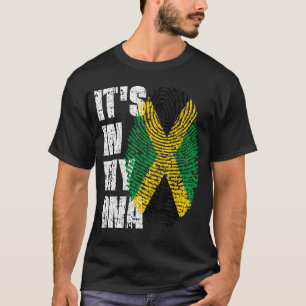 T-shirt C'EST DANS MON ADN Jamaïque Drapeau garçon fille c