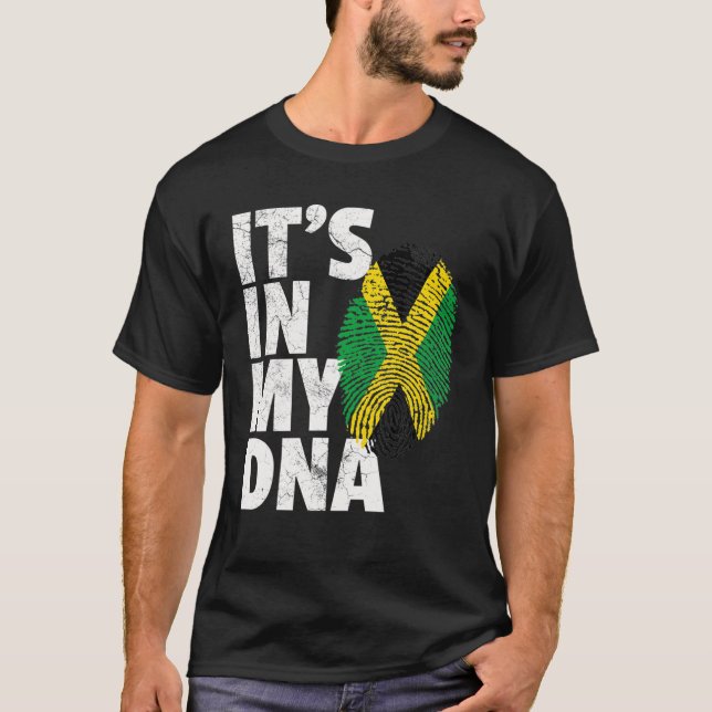 T-shirt C'est dans mon ADN Jamaïque Drapeau Jamaican Pride (Devant)