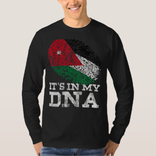 T-shirt C'est dans mon Adn Jordanie Pays Drapeau Gènes Vin