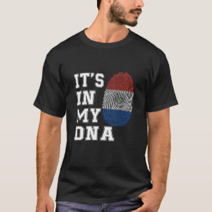 T-shirt C'est dans mon ADN Le drapeau du Paraguay Fière