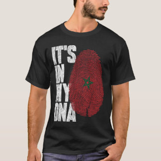 T-shirt C'est dans mon ADN le drapeau marocain Fière du Ma