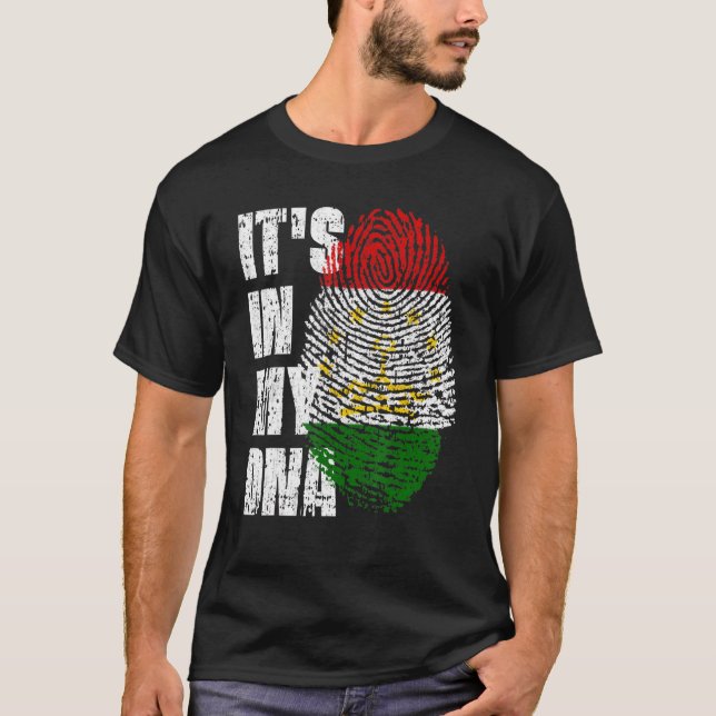 T-shirt C'Est Dans Mon Adn Le Drapeau Tadjikistan Tajikist (Devant)