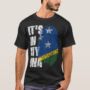 T-shirt C'EST DANS MON ADN Les Îles Salomon Drapeau Don de