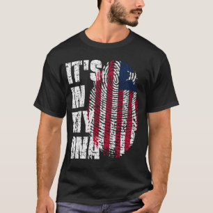 T-shirt C'EST DANS MON ADN Liberia Flag Girl Gift