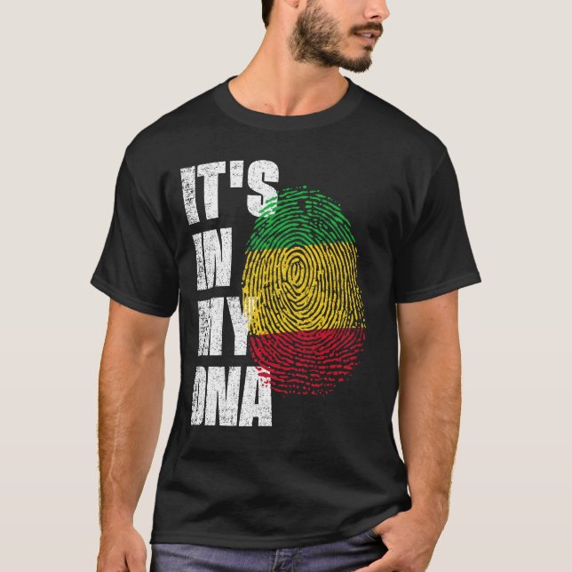 T-shirt C'EST DANS MON ADN Mali Drapeau (Devant)