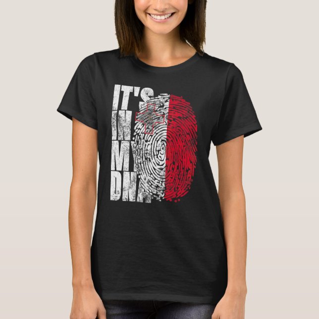 T-shirt C'est dans mon ADN Malte Graphic pour hommes femme (Devant)