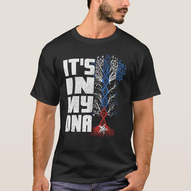 T-shirt C'est dans mon ADN Mens Femmes Enfants en tenue Cu (Devant)