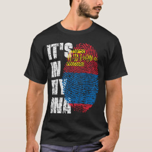 T-shirt C'EST DANS MON ADN Mongolie Drapeau Drapeau Don de
