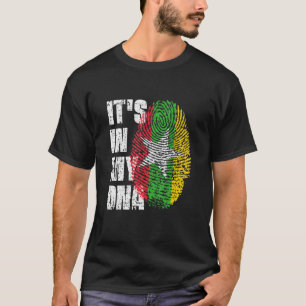 T-shirt C'Est Dans Mon Adn Myanmar Drapeau Birman Drapeau 
