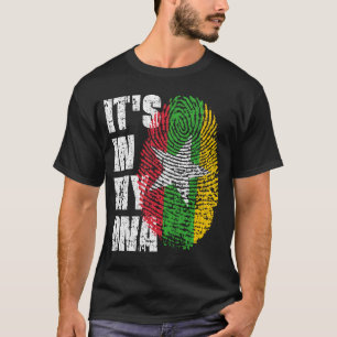 T-shirt C'EST DANS MON ADN Myanmar Drapeau garçon fille ca