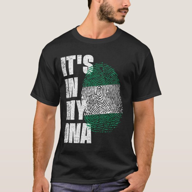T-shirt C'EST DANS MON ADN Nigeria Drapeau (Devant)