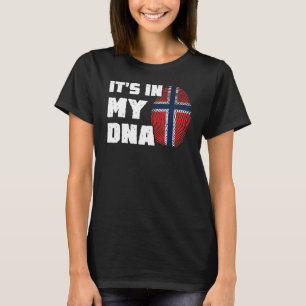 T-shirt C'est dans mon ADN Norvège Drapeau Drapeau Drapeau