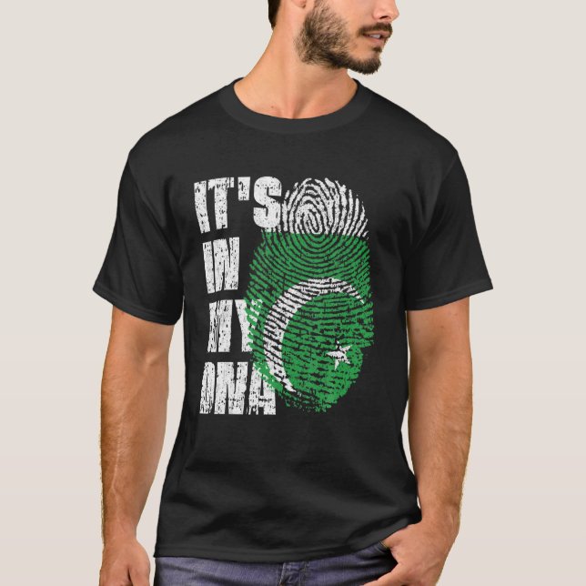 T-shirt C'est dans mon ADN Pakistan Drapeau pakistanais (Devant)