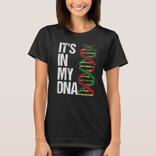 T-shirt C'est dans mon ADN. Patrimoine africain. Black Pri (Devant)