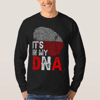 T-shirt C'est dans mon Adn Pologne Drapeau Patriotique