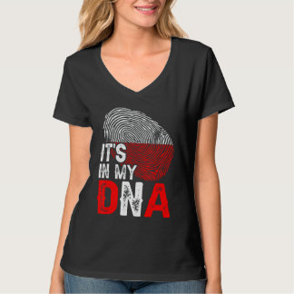 T-shirt C'est dans mon Adn Pologne Drapeau Patriotique
