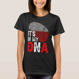 T-shirt C'est dans mon Adn Pologne Drapeau Patriotique