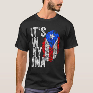 T-shirt C'EST DANS MON ADN Porto Rico Drapeau Rican Pride 