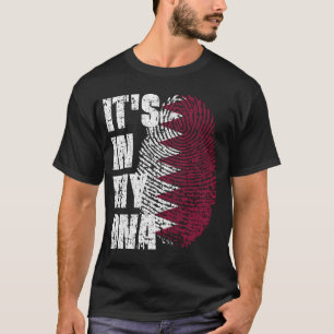 T-shirt C'EST DANS MON ADN Qatar Drapeau Cadeau Garçon