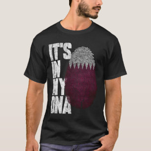 T-shirt C'est dans mon ADN Qatari Fière du drapeau du Qata